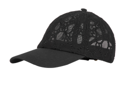 Gucci Embroidered GG Baseball Cap, Poly, Black, Sz S, 3*